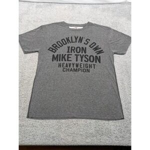 Roots of Fight Bloodlines Brooklyn Iron Mike Tyson T-Shirt Gray Large Excellent